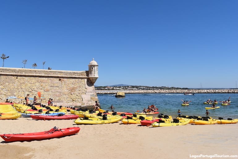 Kayaks in Lagos, Algarve, Portugal